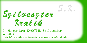 szilveszter kralik business card